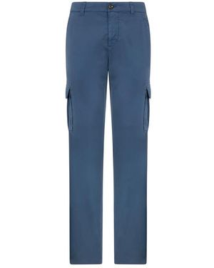 Moorer Straight Trousers - Blue