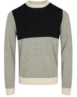 Anerkjendt Colorblock Lambswool Kapuzenpullover - Schwarz