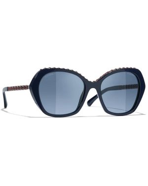 CHANEL Butterfly Sonnenbrille - Blau