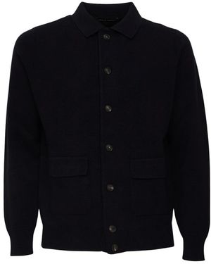 FILIPPO DE LAURENTIIS Geknoopte Wollen Vest - Blauw