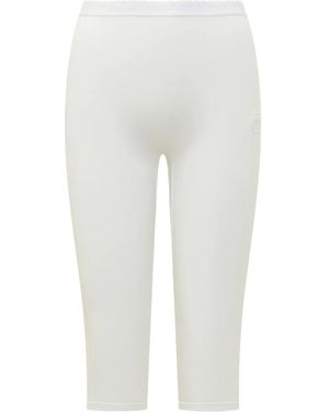 Marine Serre Broeken ,Wit ,Nauwsluitende Capri Broek