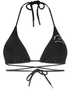 KARL LAGERFELD Badmode ,Zwart ,Polyester Triangle Bikini Top