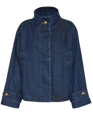 Soaked In Luxury Denim Jackets - Blue