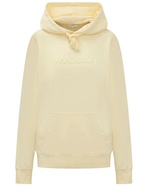 JW Anderson Logo Embroidery Hoodie - Naturel
