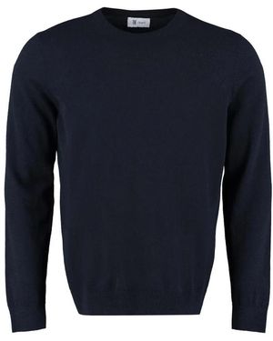 THE (Alphabet) Rundhals-Kaschmirpullover - Blau