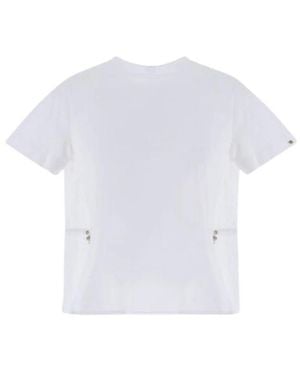 Herno Chic Katoen Jersey & Nieuwe Techno Taffeta T-Shirt - Wit