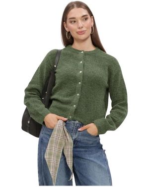 Object Objagate L/S Re Knit Cardigan Noos - Grün