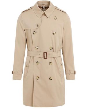 Burberry Classic Cotton Trench Coat For - Natural