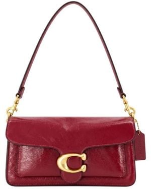 COACH Tassen ,Rood ,Leer Glazed Soft Tabby 26 Schoudertas