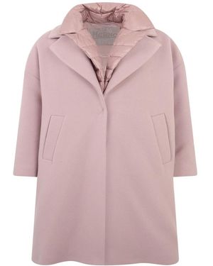 Herno Single-Breasted Coats - Rosa