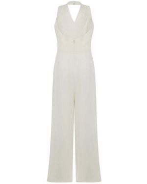 Alberta Ferretti Jumpsuit Mit V-Ausschnitt - Weiß