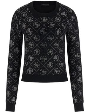 Guess Round-Neck Knitwear - Black