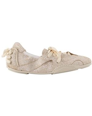 Acne Studios Schoenen ,Leer Leren Schoenen Met Veters - Naturel