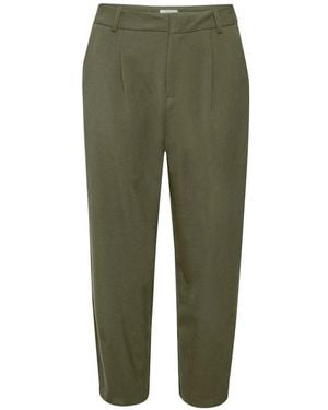 Kaffe Cropped Trousers - Green
