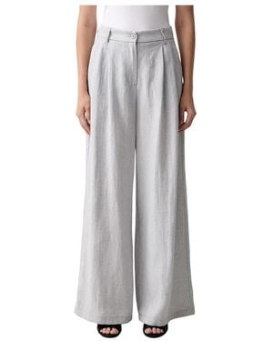 ViCOLO Broeken ,Grijs ,Linnen Wijde Broek