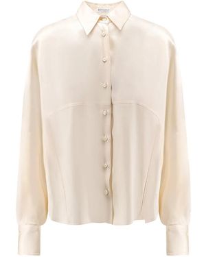 Brunello Cucinelli Overhemden ,Zijden Blouse - Wit