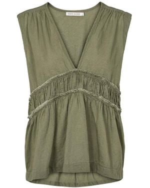Rabens Saloner Sleeveless Tops - Green