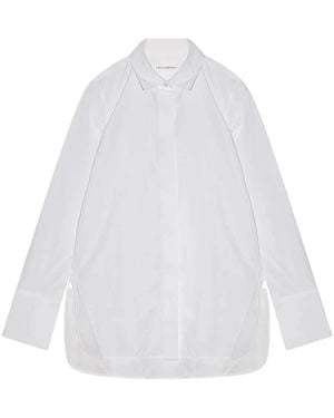 Lis Lareida Baumwollbluse mit seitenschlitzen - Weiß