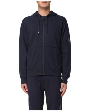 C.P. Company Lens Detail Rits Hoodie - Blauw