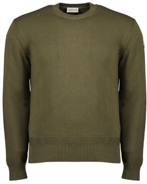Moncler Round-Neck Knitwear - Vert