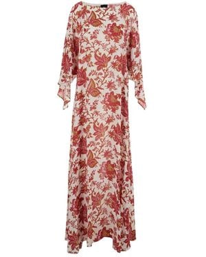 Etro Bloemen Maxi Jurk - Rood