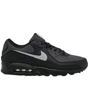 Nike Air Max 90 Genuine Leather Sneakers - Zwart