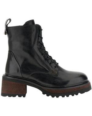 CafeNoir Lace-Up Laarzen - Zwart