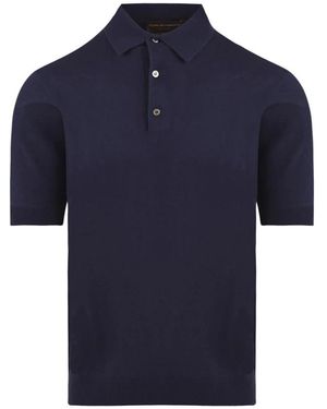 FILIPPO DE LAURENTIIS Tops ,Blauw ,Polo Shirt Met Korte Mouwen