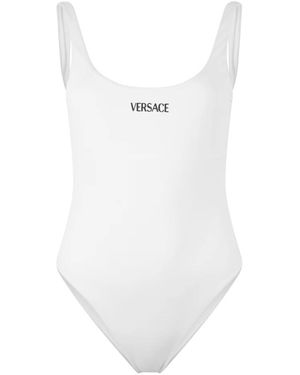 Versace Badmode ,Wit ,Polyester Badpak Uit Één Stuk