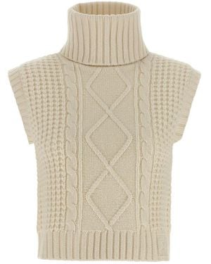 Perfect Moment Crystal Merino Wool Vest - Naturel
