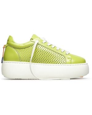 Barracuda Zapatillas De Cuero Amarillo, Mujer, Talla - Verde