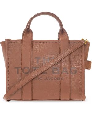 Marc Jacobs Embossed Leather Zip Shoulder Bag - Brown