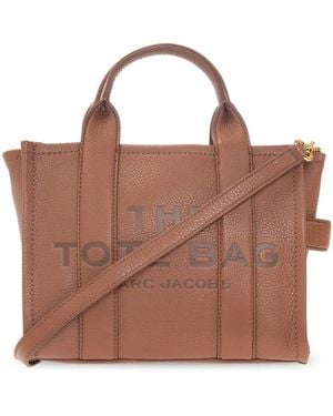 Marc Jacobs Embossed Leather Zip Shoulder Bag - Brown