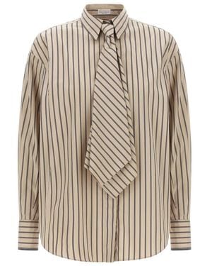 Brunello Cucinelli Overhemden ,Katoen Shirts - Naturel