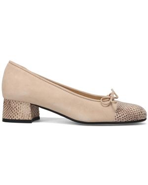 Brunate Schoenen ,Leer Golia Pump - Wit