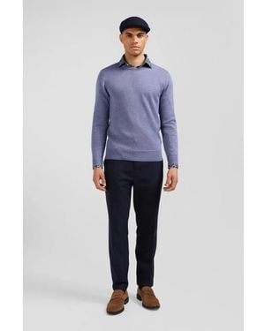 Eden Park Round-Neck Knitwear - Blue