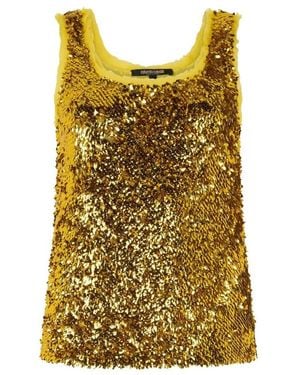 Roberto Cavalli Sleeveless Tops - Yellow