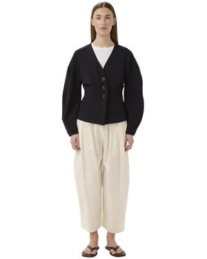 Inwear Truien & Vesten ,Zwart ,Leer Vincentiw Jas Met Ceintuur