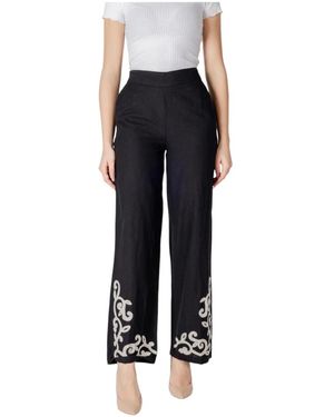 Vila Wide Trousers - Zwart