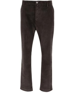Jacob Cohen Broeken ,Bruin ,Katoen Stretch Cotton Velvet Pants - Zwart