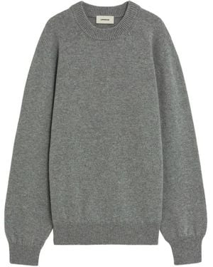 A PAPER KID Round-Neck Knitwear - Grey