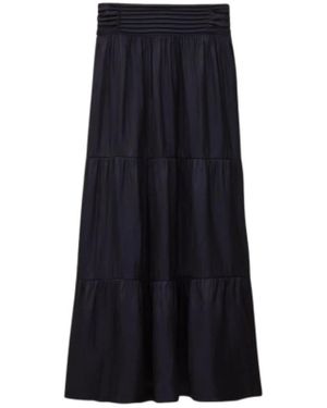 Ba&sh Rokken ,Blauw ,Midaxi Gelaagde Rok