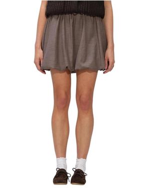 Second Female Rokken ,Bruin ,Oline Mini Baloon Rok - Grijs