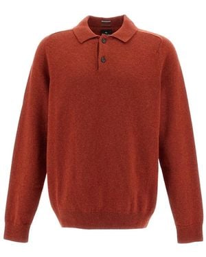 Paul Smith Merino-Woll Poloshirt - Rot