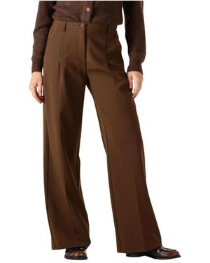 Another Label Moore Geplooide Broek - Bruin