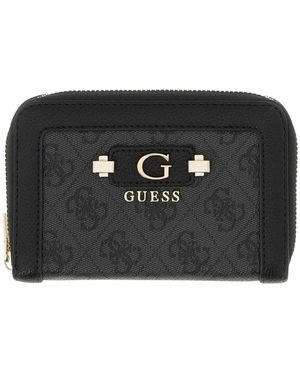 Guess Accessoires ,Zwart ,Lindsey Slg Medium Zip Around