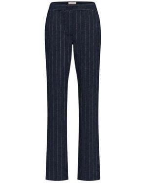 Marella Broeken ,Blauw ,Leer Emmcomodo Rechte Broek
