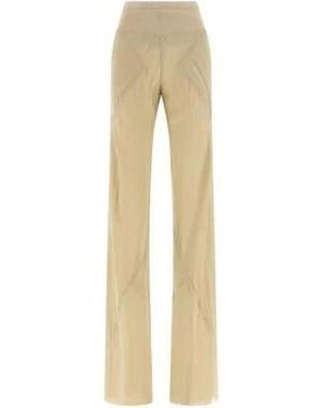 Rick Owens Wide Trousers - Natural