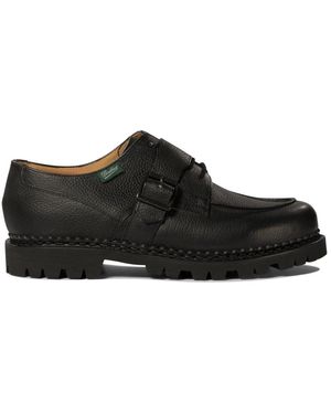 Paraboot Schwarze Schnürschuhe Eleganter Urbaner Stil