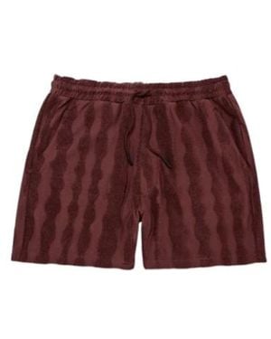 Oas Badmode ,Bruin ,Katoen Terry Shorts - Rood